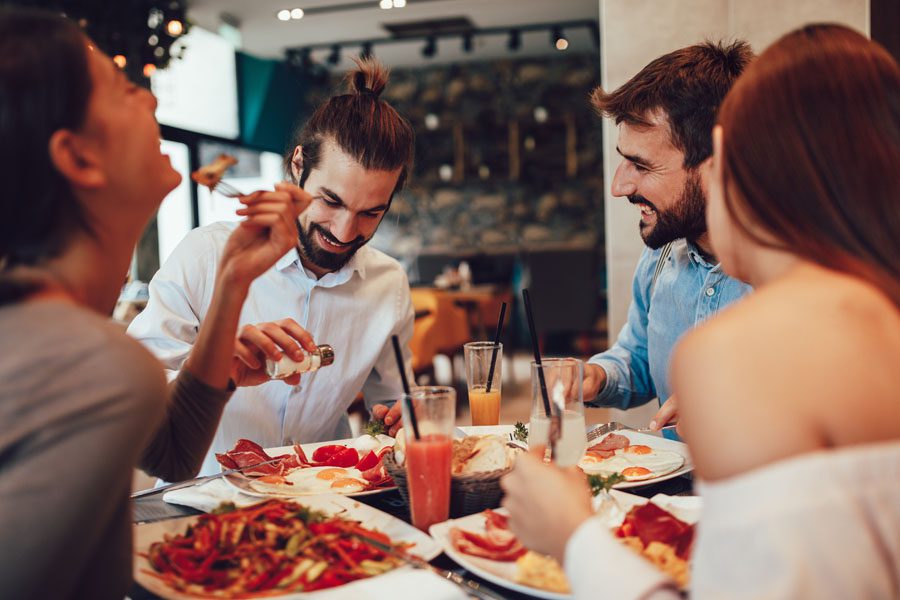 Restaurant Insurance - Group of Friends Going Out to Breakfast